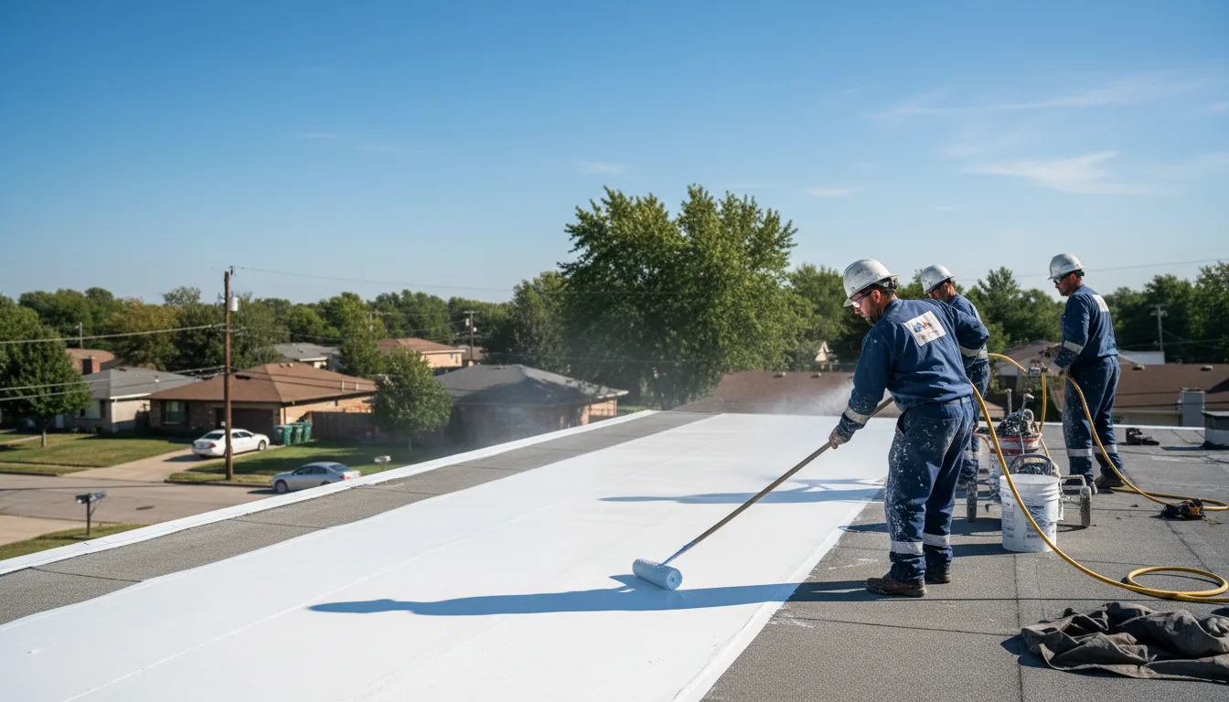 Commercial roof coating in Bushton, KS near me